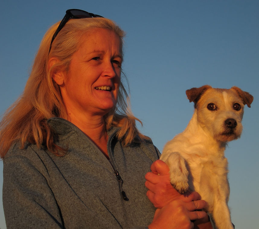 Sabine Gerteis mit ihrem Hund
